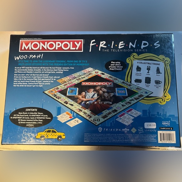Monopoly Friends Edition Board Game Sealed - Picture 2 of 2
